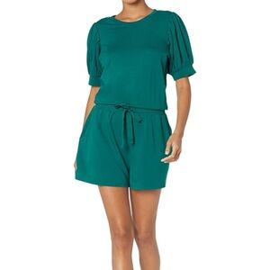 Daily Ritual Women's Puff-Sleeve Supersoft Terry Romper